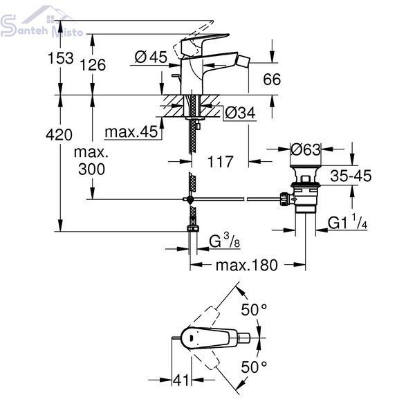 Змішувач для біде Grohe QuickFix StartEdge 23345001 CV030590 фото