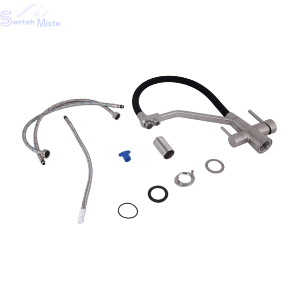 Кухонная мойка 4-в-1 (комплект) Kraft Handmade HS L 780х480 (3.0/1.0 мм) SM2058 фото
