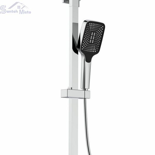 Душова система для кабіни Qtap Capricorn на три споживачі (з виливом) 53103KNC Chrome SD00047514 фото
