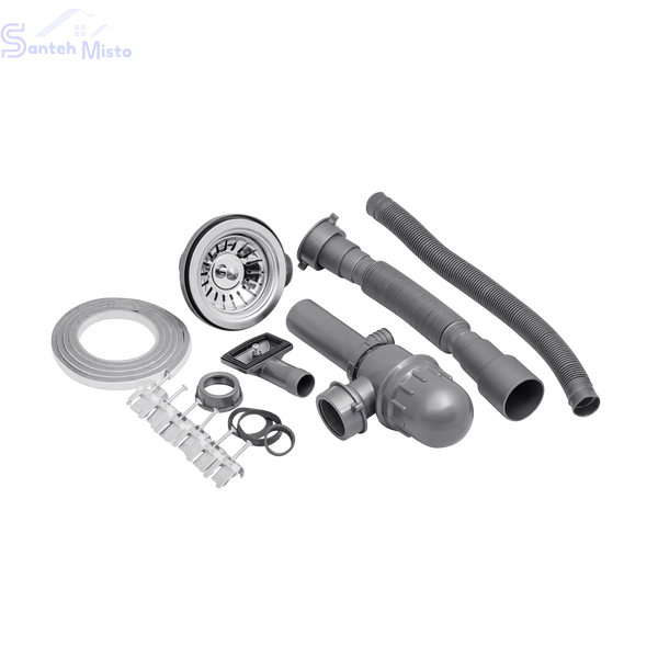 Кухонная мойка 4-в-1 (комплект) Kraft Handmade HS L 780х480 (3.0/1.0 мм) SM2058 фото