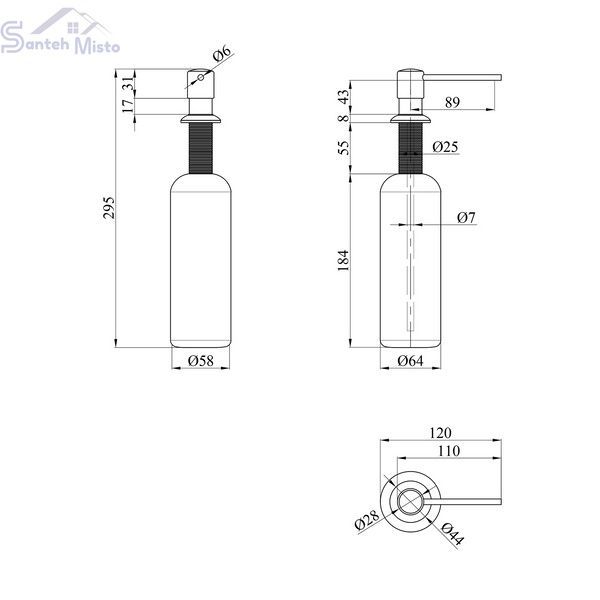 Дозатор для моющего средства Kroner KRP Spender - C001 CV030016 фото