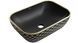 Умивальник (раковина) MEXEN RITA BLACK MATT DIAMOND GOLD накладний MEX-21084579 фото 1