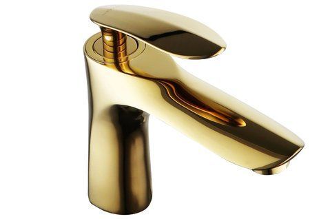 Змішувач для раковини (умивальника) MEXEN LILY GOLD золотий низький MEX-73600-50 фото
