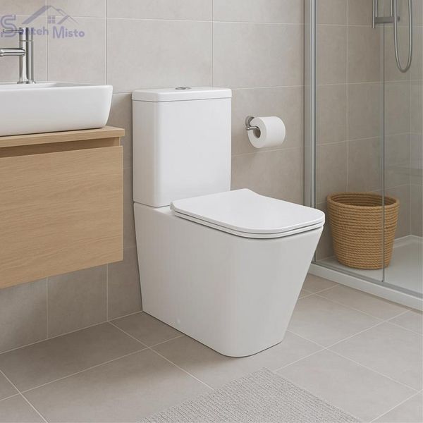 Унитаз напольный Qtap Crow Eco безободковый с сиденьем Soft-close QTCRO27W48750 SD00054874 фото