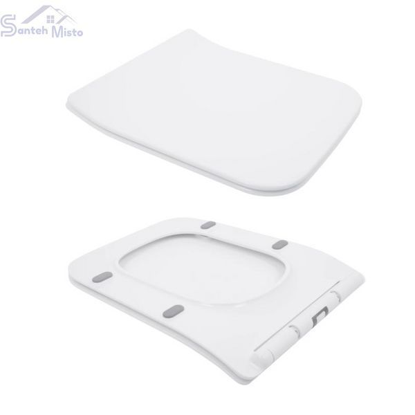 Унитаз напольный Qtap Crow Eco безободковый с сиденьем Soft-close QTCRO27W48750 SD00054874 фото