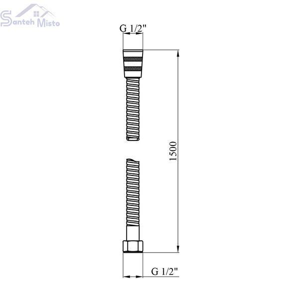 Шланг для душу Kroner KRP - SCH620 CV031197 фото