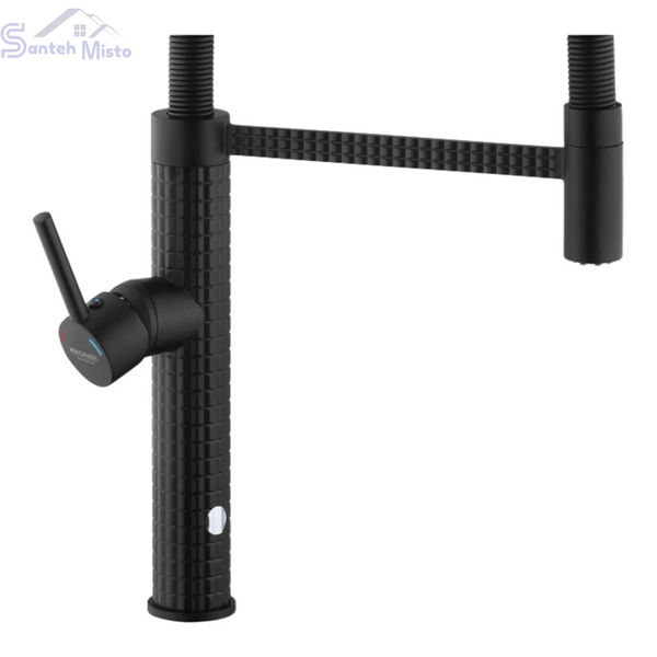 Комплект кухонної мийки Kroner KRP Schwarze - 7849LHM PVD (3/1 мм) SM330 фото