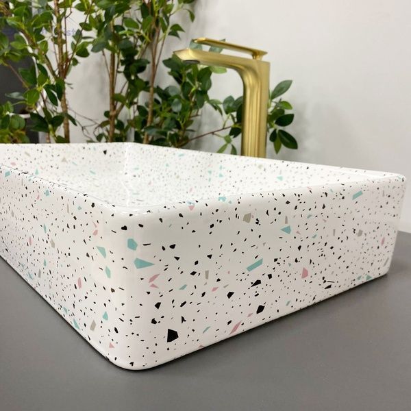 Умывальник (раковина) VBI TRIEST MOSAIC GLOSSY накладной VBI-012709 фото