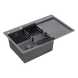 Комплект кухонної мийки Kroner KRP Schwarze - 7849LHM PVD (3/1 мм) SM330 фото 4