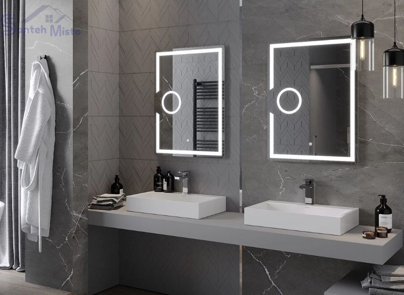 Зеркало MEXEN ONYX 60x80 LED прямоугольное MEX-9813-060-080-611-00 фото