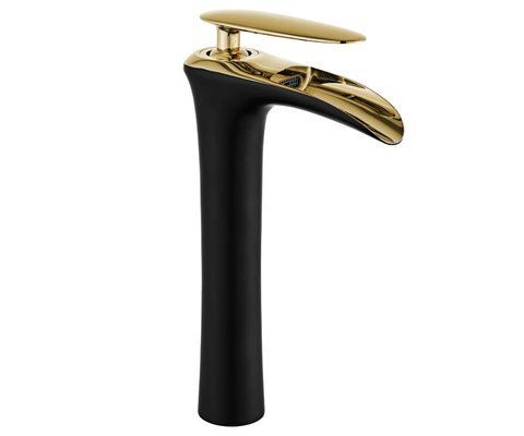 Змішувач для раковини (умивальника) MEXEN LYRA BLACK GOLD високий MEX-745310-75 фото