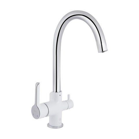 Змішувач для кухні Qtap Grand з підключенням для питної води QTGRA362CRW45668 Chrome/White 2343506047 фото