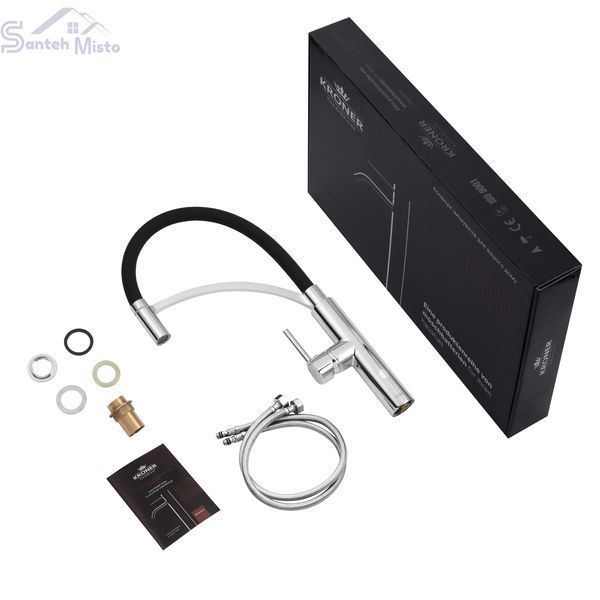 Смеситель для кухни Kroner KRP Ersel - C03900BLK CV033801 фото