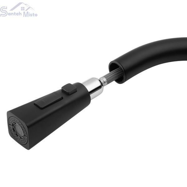 Комплект кухонної мийки Kraft HM 50х50 NANO BLACK (DECOR) PVD (3.0/1.0 мм) SМ1046 фото