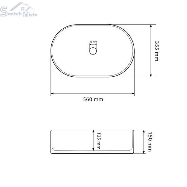 Умивальник (раковина) VBI AVERSA WHITE накладний VBI-014200 фото