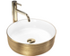 Умивальник (раковина) REA SAMI BRUSHED GOLD WHITE накладний REA-U6630 фото 1