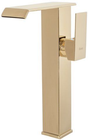 Змішувач для раковини (умивальника) REA KENT GOLD золотий високий REA-B8014 фото