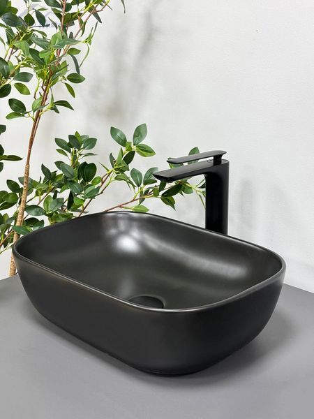 Умивальник (раковина) VBI RAVENNA BLACK MATT накладний VBI-011203 фото