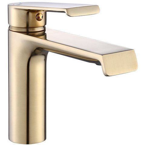 Змішувач для раковини (умивальника) REA HASS BRUSHED GOLD низький REA-B9969 фото