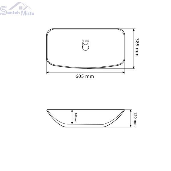 Умивальник (раковина) VBI SILVI 60 WHITE накладний VBI-015100 фото