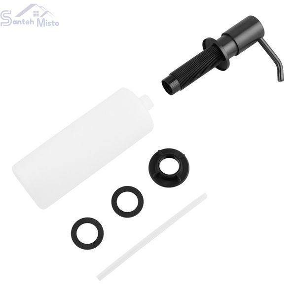 Комплект кухонної мийки Kraft графіт HS 600Х450мм NANO BLACK PVD Декор (3.0/1.0 мм)+Змішувач для кухні з підключенням до фільтра Kroner Edelstahl Klassisch - PVD03817BLK SM218095 фото