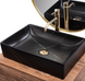Умивальник (раковина) REA INGA BLACK MARBLE MATT накладний * REA-U8006 фото 4