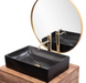Умивальник (раковина) REA INGA BLACK MARBLE MATT накладний * REA-U8006 фото 2