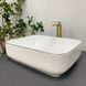 Умивальник (раковина) VBI PALERMO WHITE ROSE GOLD EDGE накладний VBI-012307 фото 5