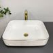 Умивальник (раковина) VBI PALERMO WHITE ROSE GOLD EDGE накладний VBI-012307 фото 1