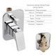 Комплект для душу Qtap Namesti Chrome: Змішувач QTNAM6225102NC + Лійки (QTRUC125CRM45954,QTHLA107CRM45784) + Шланг QTHADPVC200C + QTCRMBH130 SD00053672 фото 2