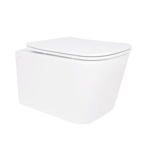 Унітаз підвісний Qtap Crow безобідковий з сідінням Soft-close QT05335171W SD00051248 фото