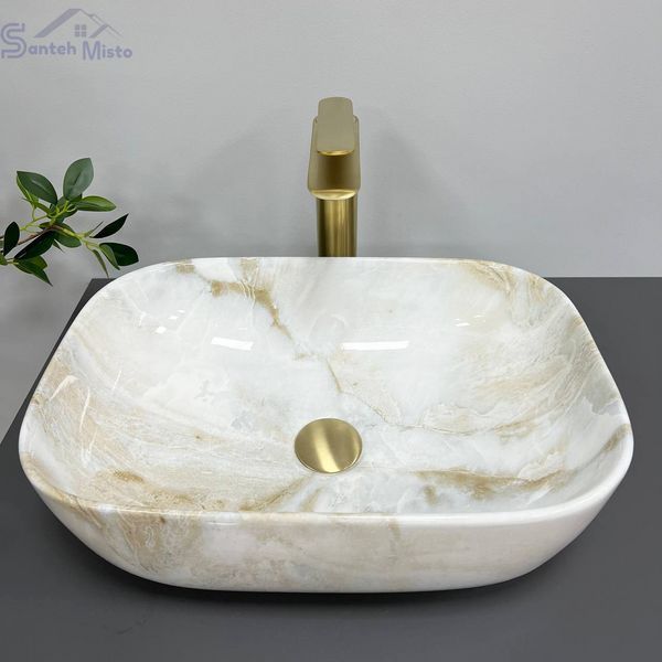 Умывальник (раковина) VBI RAVENNA LABRADORITE GLOSSY накладной VBI-011212 фото