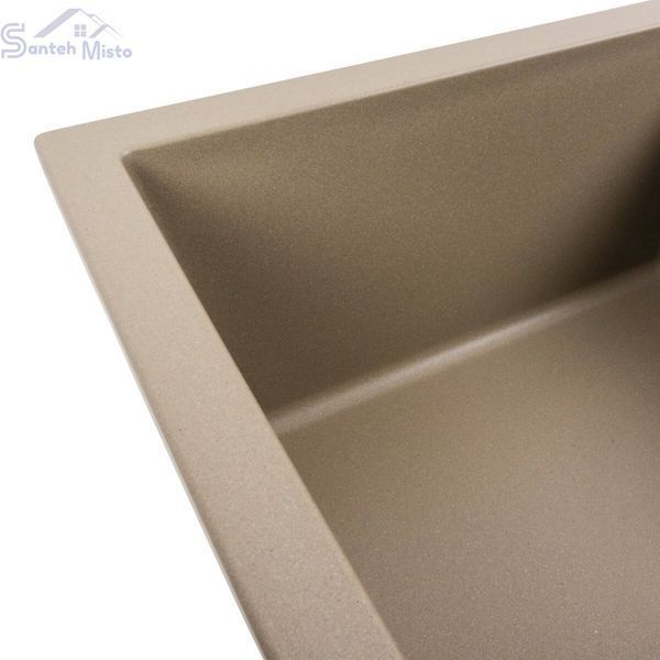 Гранитная мойка для кухни Platinum 7950 Selena матовий Титан 40379 фото
