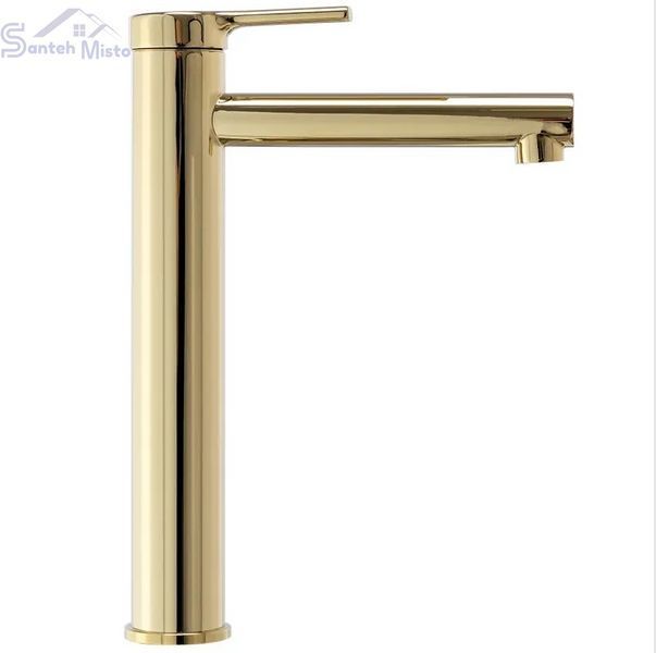 Змішувач для раковини (умивальника) REA PIXEL GOLD золотий високий REA-B6215 фото