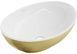 Умывальник (раковина) MEXEN ELZA BRUSHED GOLD WHITE накладной MEX-21014017 фото 1