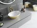 Умывальник (раковина) MEXEN ELZA BRUSHED GOLD WHITE накладной MEX-21014017 фото 2