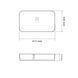Умивальник (раковина) VBI TRIEST WHITE BLACK EDGE накладний VBI-012710 фото 2