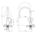 Комплект кухонної мийки Kraft KRF 6045 DECOR (3.0/1.0 мм)+Змішувач для кухні з гнучким виливом Kroner KRP Edelstahl Klassisch - ESG035GRA SM5933 фото 19