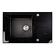 Кухонна мийка скляна CM 78*50 PVD VALESO Handmade чорна 47099 фото 1