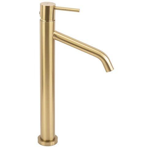 Змішувач для раковини (умивальника) REA LEVEL BRUSHED GOLD матове золото високий REA-B6217 фото