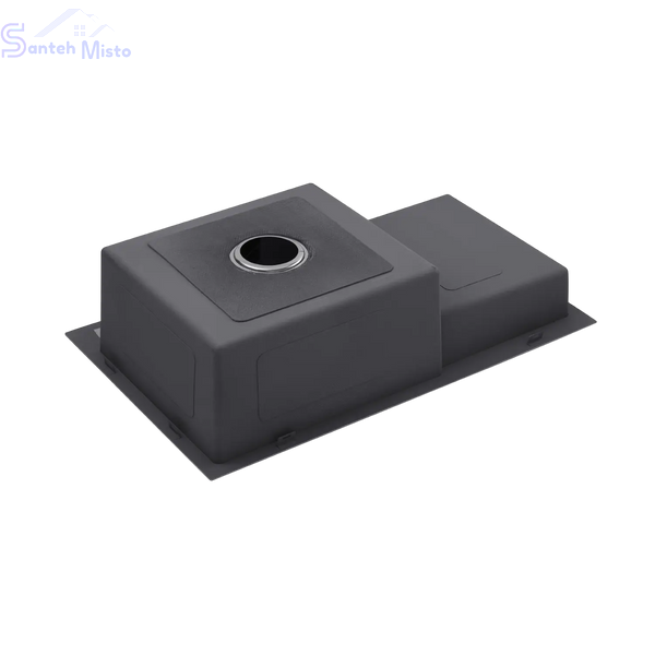 Комплект кухонной мойки Kraft&nbsp;HM&nbsp;- 7848ALB&nbsp;PVD&nbsp;(3.0/1.0 мм) SM6049 фото