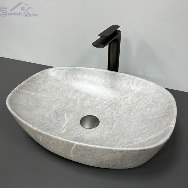 Умывальник (раковина) VBI OLBIA GREY STONE MATT накладной VBI-014300 фото