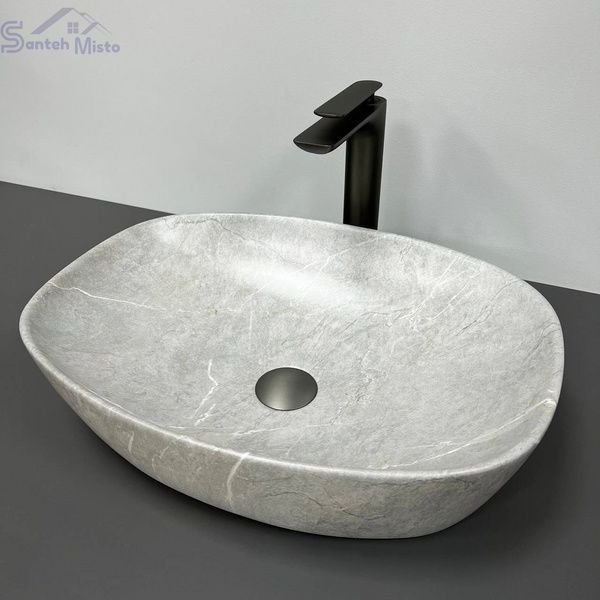 Умивальник (раковина) VBI OLBIA GREY STONE MATT накладний VBI-014300 фото