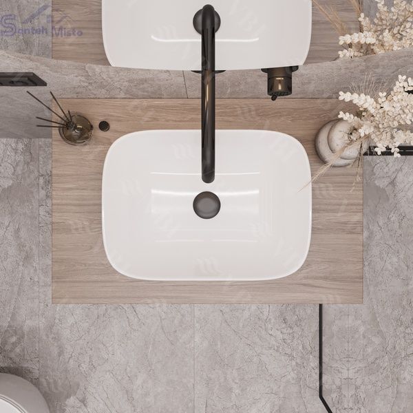 Умивальник (раковина) VBI RAVENNA WHITE накладний VBI-011200 фото