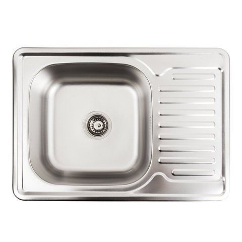 Кухонна мийка з нержавіючої сталі Platinum 7050 ДЕКОР (0,8/180 мм) 11480 фото