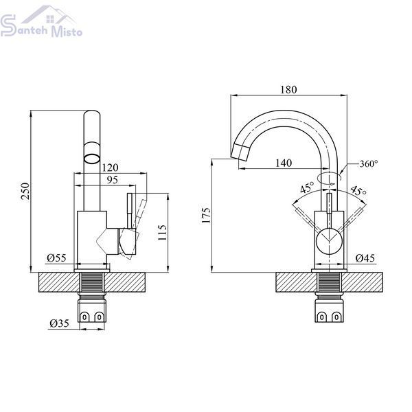 Смеситель для раковины Agua Acero - INOX011 CV023287 фото