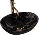Умивальник (раковина) REA SOFIA BLACK MARBLE SHINY накладний REA-U5611 фото 1