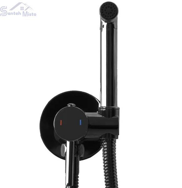 Набор гигиенического душа REA LOOP BLACK GLOSSY черный * REA-B5656 фото
