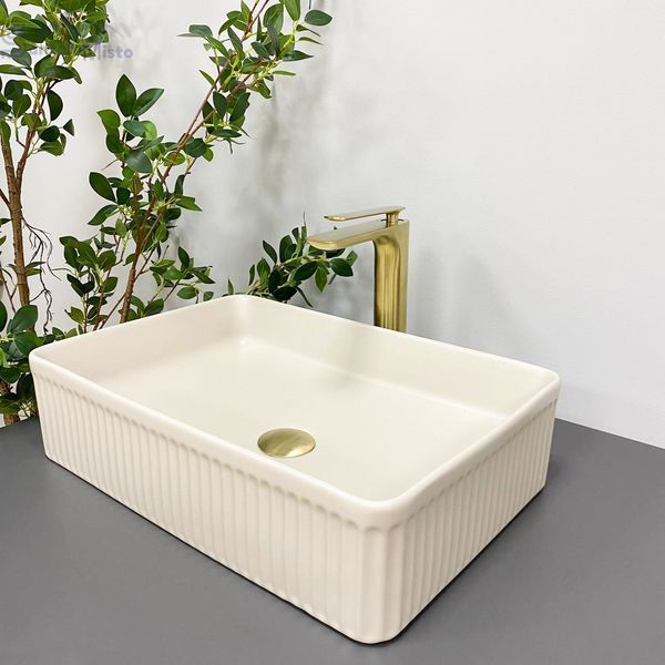 Умивальник (раковина) VBI BRESCIA BEIGE MATT накладний VBI-013902 фото
