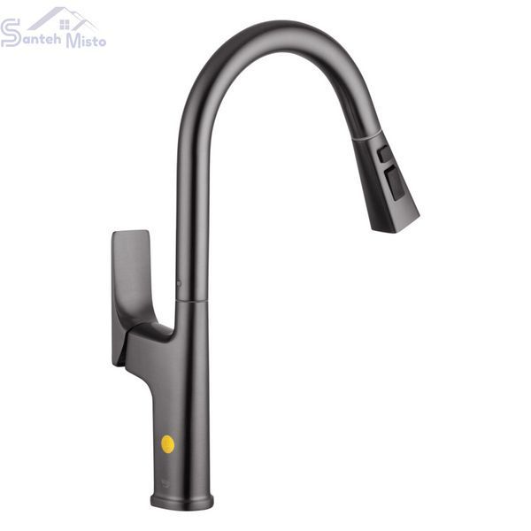 Комплект кухонної мийки Kraft HM 50х50 NANO BLACK (DECOR) PVD (3.0/1.0 мм) SМ610477 фото